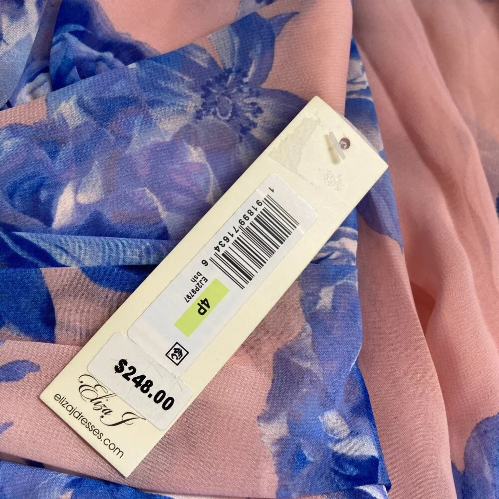 Eliza J Floral Maxi Dress in Pink and Blue - Picture 3 of 4